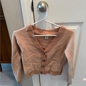 Sincerely Jules Blush Chevron Button-Up Cardigan